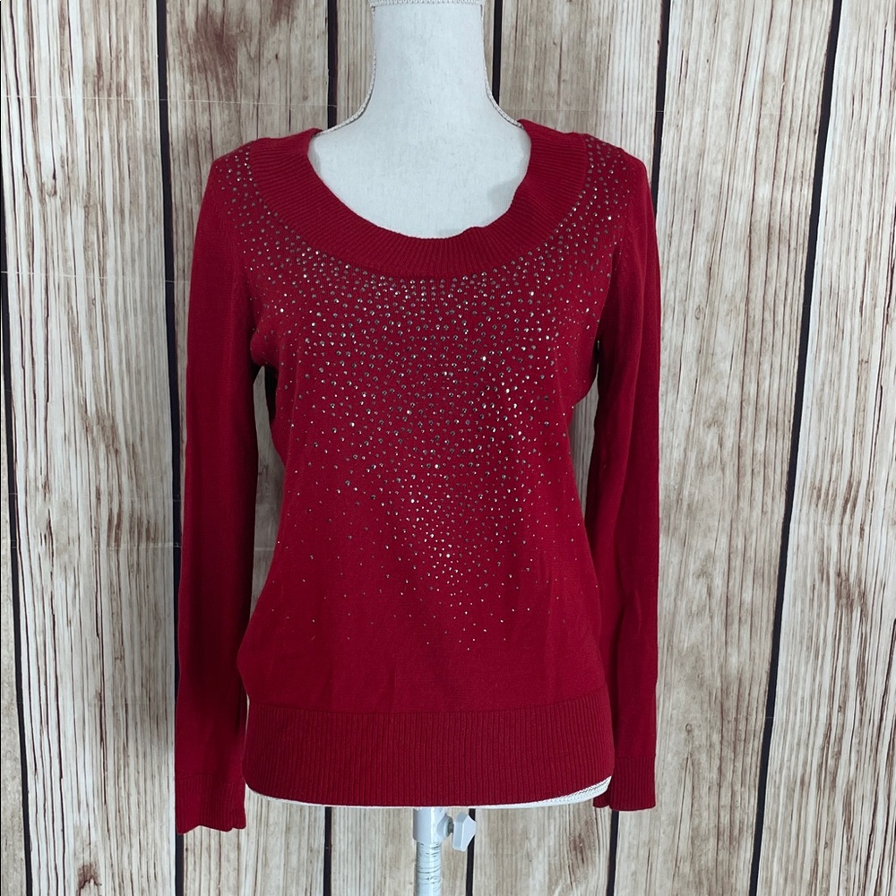 Calvin Klein Red Crew Neck Sweater Size Medium